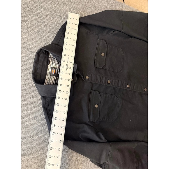 Dickies Skateboarding Mens Lined Shirt Jacket Size M Black Chore Coat Workwear - Picture 6 of 9